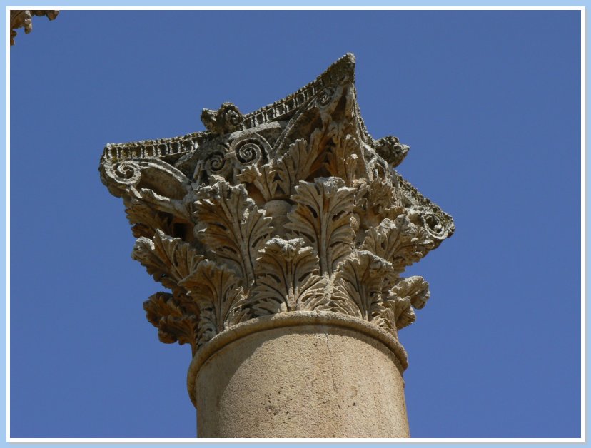 Jerash - hlava korintskho sloupu