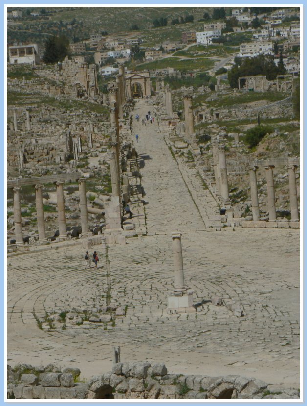Jerash - Ovln nmst s kolondou